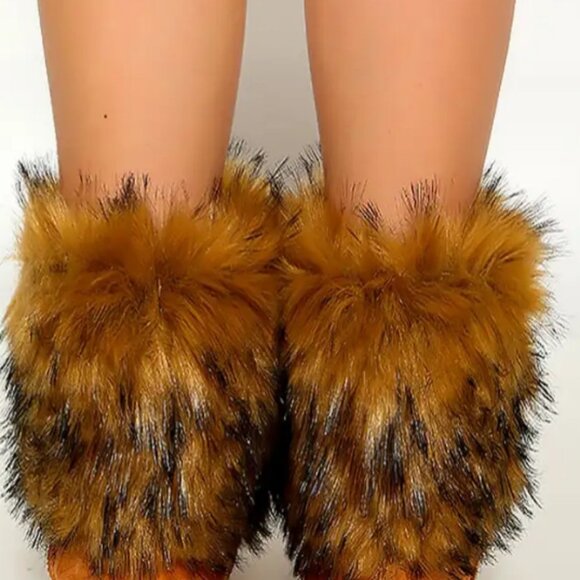 Tan Warm Faux Fur Cozy Bootie - Picture 4 of 6